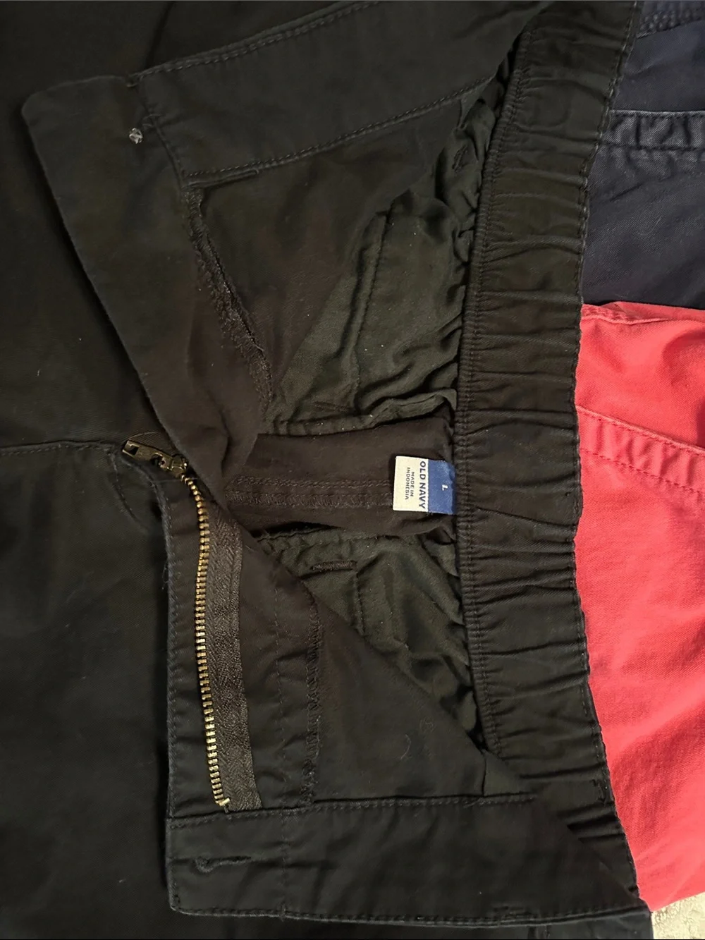 Old Navy elastic back chino shorts five pair bundle.